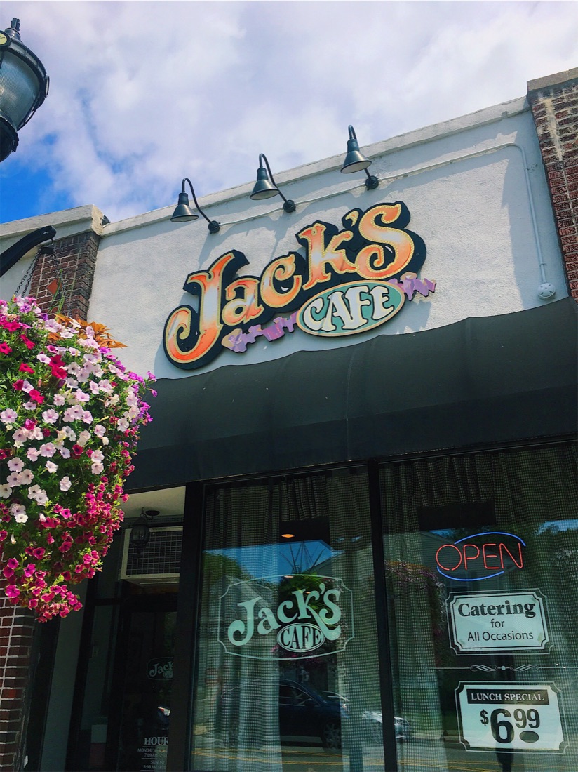 Jack's Cafe storefront and sign on Bloomfield Ave, Verona NJ